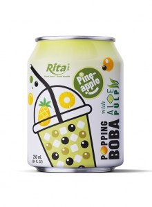 8.4 fl oz Cans Popping Boba with aloe pulp and pineapple