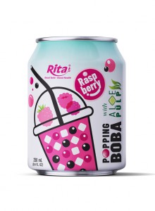 8.4 fl oz Cans Popping Boba with aloe pulp and raspberry