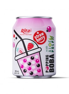 Wholesale 8.4 Fl Oz Cans Popping Boba Bubble Tea Mix Strawberry