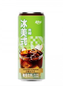 315ml Sleek Can Iced Americano Coffee Drink With Coconut Water