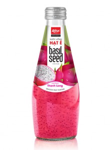 Basil Seed Drink With Dragon Flavour 290ml Glass Bottle 