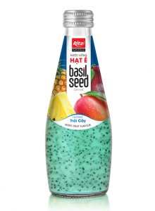 Basil Seed Drink With Mixed Fruit Flavour 290ml Glass Bottle 