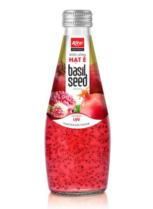 Basil Seed Drink With Pomegranate Flavour 290ml Glass Bottle