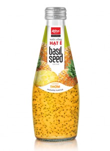 Basil Seed Drink With Pineapple Flavour 290ml Glass Bottle