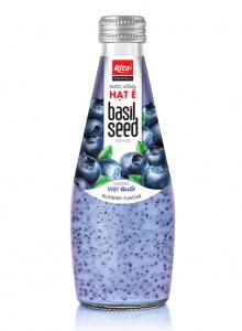 Basil Seed Drink With Blueberry Flavour 290ml Glass Bottle 