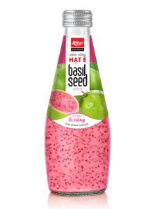 Basil Seed Drink With Guava Flavour 290ml Glass Bottle