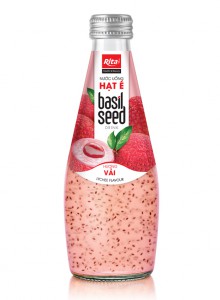Basil Seed Drink With Lychee Flavour 290ml Glass Bottle 