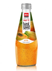 Basil Seed Drink With Papaya Flavour 290ml Glass Bottle
