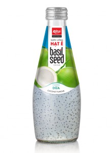 Basil Seed Drink With Coconut Flavour 290ml Glass Bottle