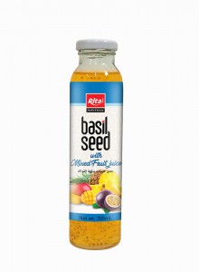 High quality basil seed mixed tropical fruit juice