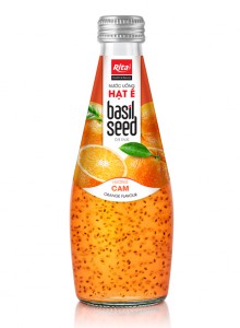 Basil Seed Drink With Orange Flavour 290ml Glass Bottle 