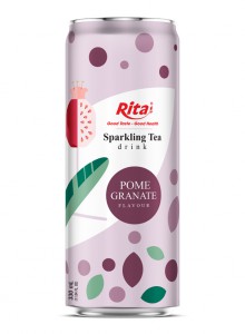 Sparkling Tea Drink With Pomegranate Flavor 330ml Slim Can