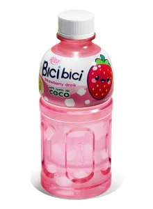 Rita Bici Bici Strawberry Drink with Nata de Coco 320ml Pet Bottle Rita Bici Bici Strawberry Drink with Nata de Coco 320ml Pet Bottle