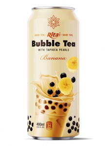 Bubble Tea with tapioca pearls and banana 490ml  1