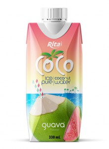 COCO 100% Pure Coconut Water With Guava 330ml Paper Box  