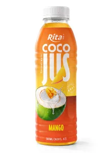 COCO JUS Real Coconut Water with Mango Juice 500ml (16.9 fl oz)