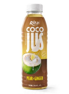 COCO JUS Real Coconut Water with Pear and Ginger Juice 500ml (16.9 fl oz) COCO JUS Real Coconut Water with Pear and Ginger Juice 500ml (16.9 fl oz)
