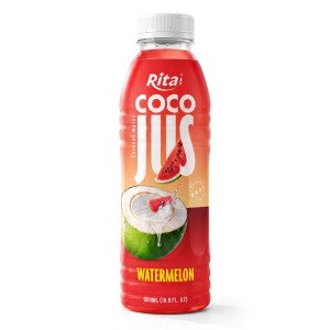 COCO JUS Real Coconut Water with Watermelon Juice 500ml 16.9 fl oz