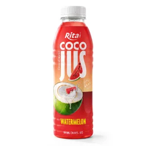 COCO JUS Real Coconut Water with Watermelon Juice 500ml 16.9 fl oz