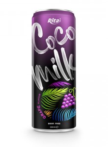 Coco Milk have grape flavour  330ml from OEM beverage