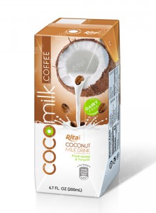 Coco Milk with  coffee flavour in prisma pak 200ml