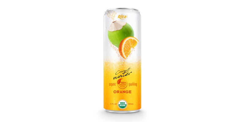 Coco Organic Sparkling with orange 320ml can 04