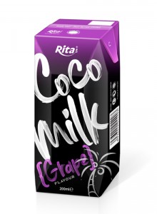 Coco and Grape  Milk  in aseptic 200ml