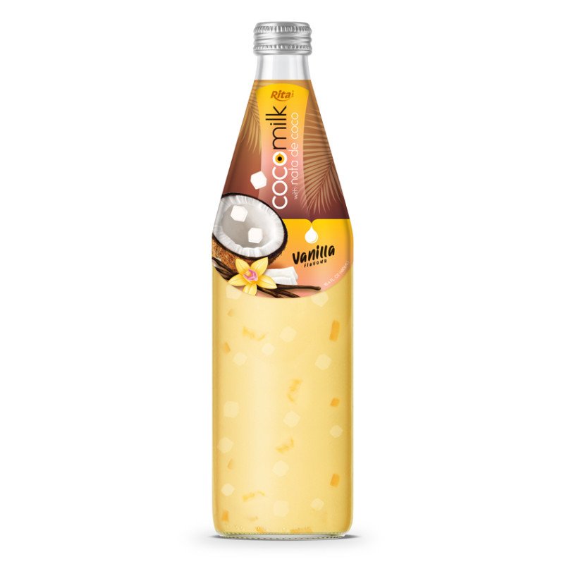 Cocomilk with nata de coco 485ml vanilla