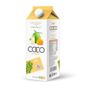 Coconut jelly water with mango flavour