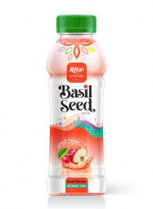 Healthy Nutritious Basil seed drink apple