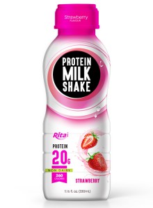 OEM Juice bottles  Protein milk shake with strawberry