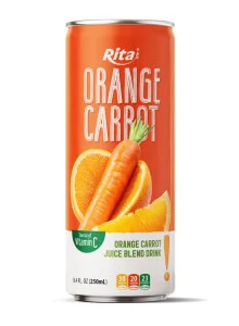 Rita Orange Carrot Juice Blend Drink 250ml Sleek Can
