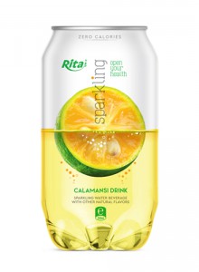 Pet can 350ml Sparkling drink with calamasi  flavor rita