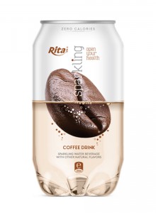 Pet can 350ml Sparkling drink with coffee flavor rita