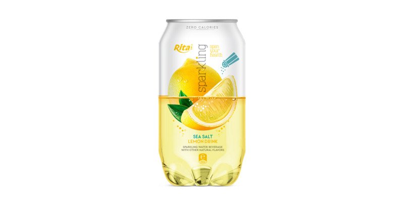 Pet can 350ml Sparkling drink with lemon  flavor rita