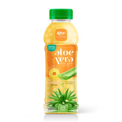 Petbottle330ml Aloevera with pulpdrink pineapple flavor