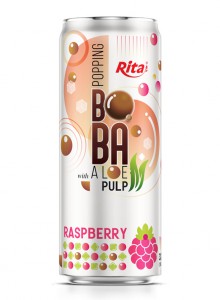 Supplier 320ml Sleek Can Raspberry Flavored Bubble Tea