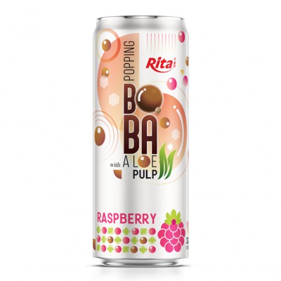 Popping-Boba-drink-with-Aloe-vera-Pulp-and-raspberry-320ml