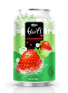 Private label products strawberry juice 330ml 1