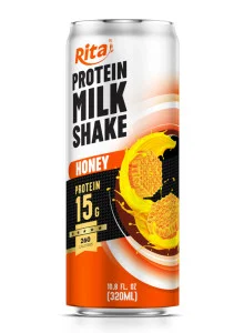 Protein Milkshake Drink Honey Flavor 320ml Sleek Can