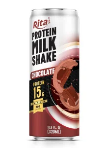 Protein Milkshake Drink Chocolate Flavor 320ml Sleek Can Protein Milkshake Drink Chocolate Flavor 320ml Sleek Can