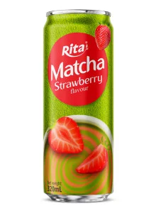 320ml Cans Rita Matcha Tea Drink With Strawberry Flavor