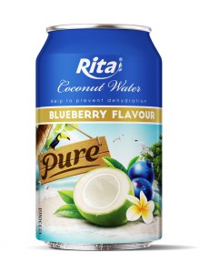 Rita coconut water with blueberry 330ml short can