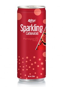 Sparkling Carbonated With Pomegranate Flavour 250ml slim can 