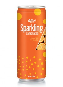 Sparkling Carbonated With Orange Flavour 250ml slim can