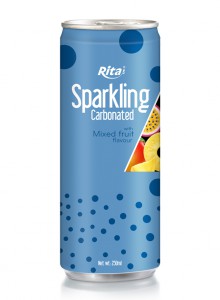 Sparkling Carbonated With Mixed Fruit Flavour 250ml slim can