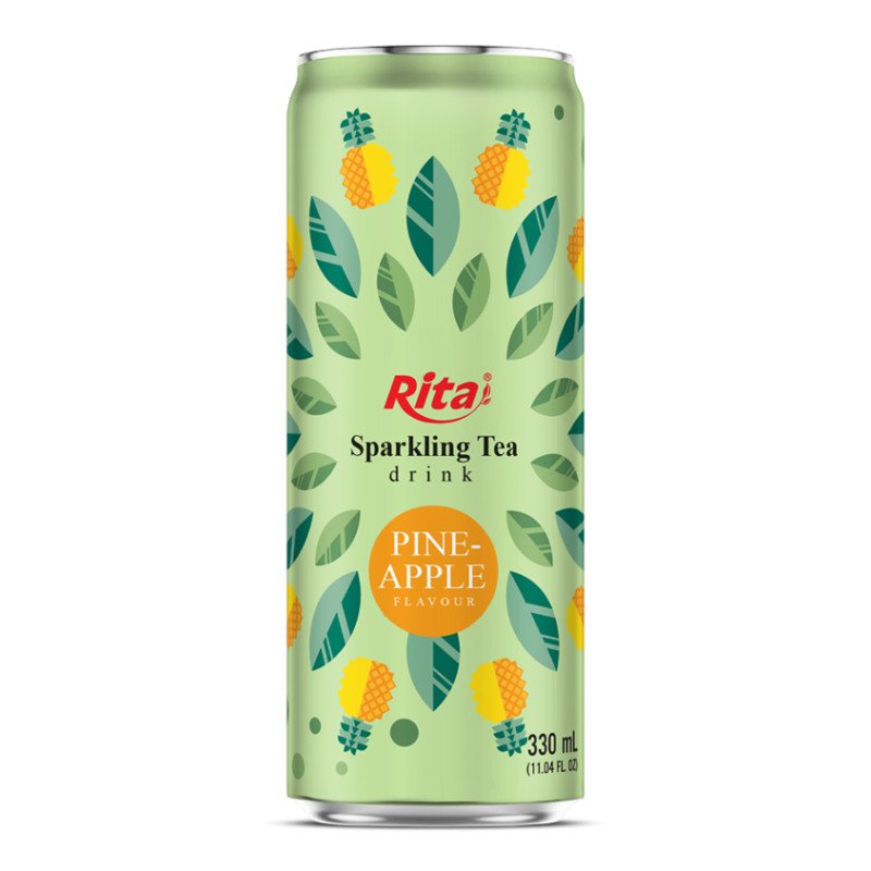 Sparkling Tea drink pineapple flavour 330ml sleek can near me 1