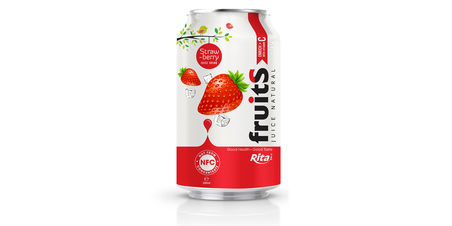 Strawberry Juice 330ml Oem Fruit Drinks Brands Oem Manufacturing Beverages
