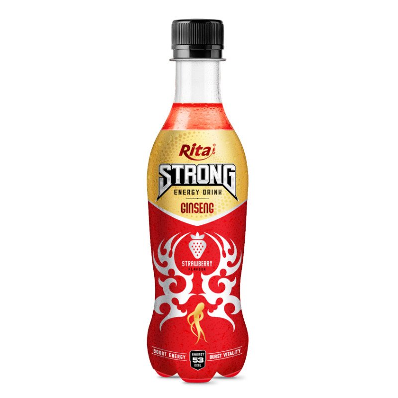 Strong Energy Drink Ginseng with Strawberry Flavor  400ml 2021