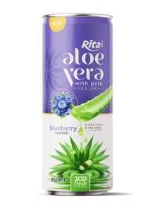Aloe Vera with Pulp Blueberry Flavor 250ml Can